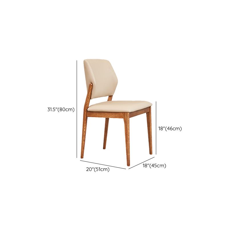 ホームキッチンダイニングサイドチェアソリッドウッドレッグオープンバックチェア