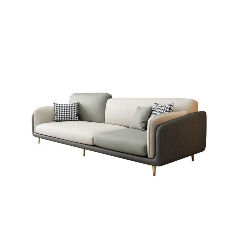 Contemporary 34.65" H Faux Leather Square Arm Sofa for Living Room Clearhalo 'furn' 'furn_sofas' 'Furniture' 'Living Room Furniture' 'Sofa' 'sofas' 1200x1200_ab067fe9-e75c-40ef-8fa9-cb83503f97ef
