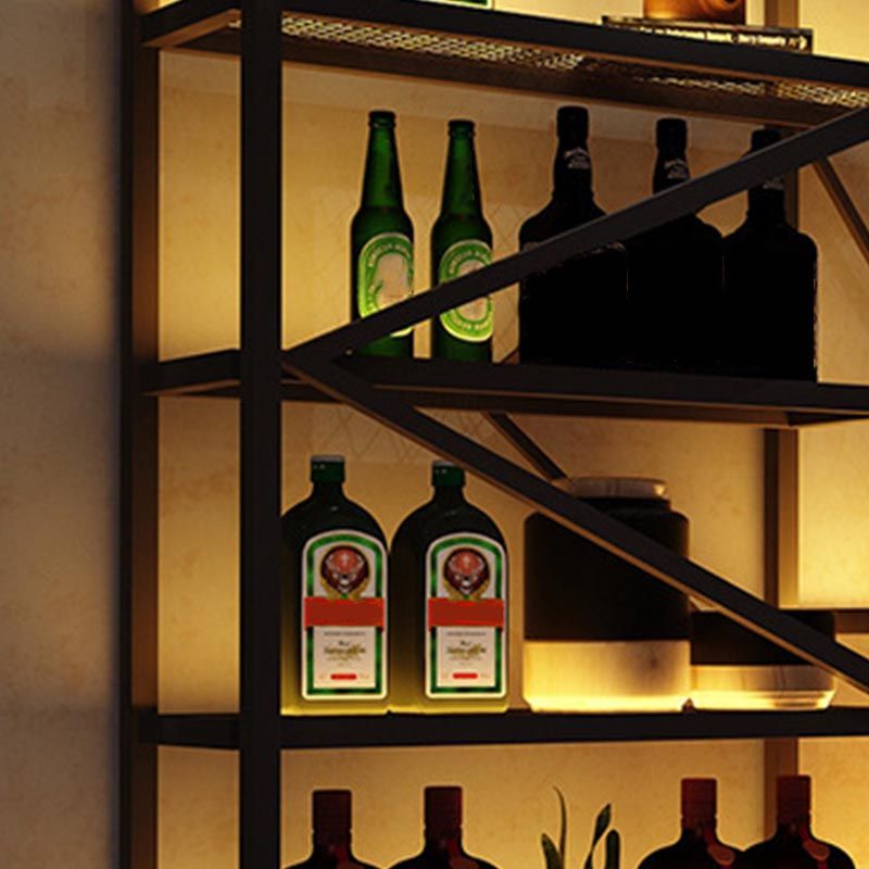壁掛け鉄ワインラックモダンスタイルのワインホルダーラックブラック