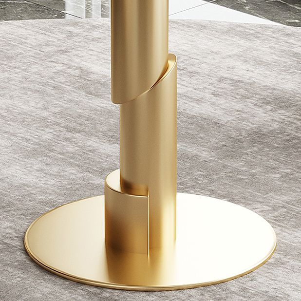 Modern Style Sintered Stone Dining Set Round 1/5 Pieces Dining Set for Home Use Clearhalo 'Dining Room Sets' 'Dining Tables & Seating' 'dining_room_set' 'furn' 'furn_dining_room_set' 'Furniture' 'Kitchen & Dining Furniture' 1200x1200_ab0853a8-88b3-44ff-8f42-b75684aef712