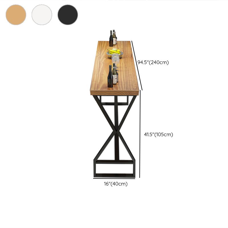 Glam Bar-height Table Solid Wood Top Pub Table for Patio Use Clearhalo 'Bar Furniture' 'Bar Tables' 'bar_tables' 'furn' 'furn_bar_tables' 'Furniture' 'Kitchen & Dining Furniture' 1200x1200_ab089a04-6def-4b7f-b29b-82d5ee158de1