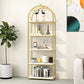 Glam Open Vertical Bookshelf Metal Etagere Shelf Bookcase for Home