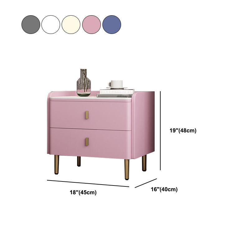 Nachtkastje met laden 19 "hoog houten bed nachtkastje met benen