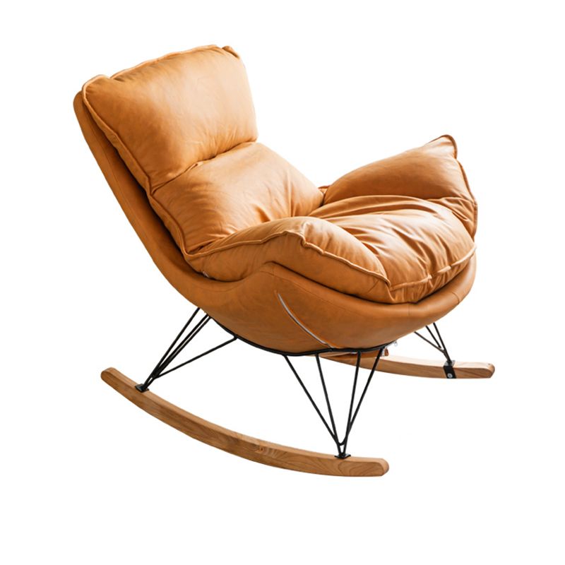Modern Indoor Sofa Rocking Chair Single Rocking Chair with Cushion Clearhalo 'Chairs & Seating' 'furn' 'furn_rocking_chairs' 'Furniture' 'Living Room Furniture' 'Rocking Chairs' 'rocking_chairs' 1200x1200_ab0ee66b-bd8f-4980-b74e-bb70b4ab8191