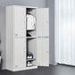 Grey Wardrobe Armoire Metal Contemporary Wardrobe Cabinet for Home