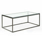 Contemporary Rectangular Glass Frame Base Coffee Cocktail Table Clearhalo 'Coffee & Accent Tables' 'Coffee Tables' 'coffee_tables' 'furn' 'furn_coffee_tables' 'Furniture' 'furniture_coffee_tables' 'Living Room Furniture' 1200x1200_ab102aa3-d6e5-482e-9125-aa143c626087