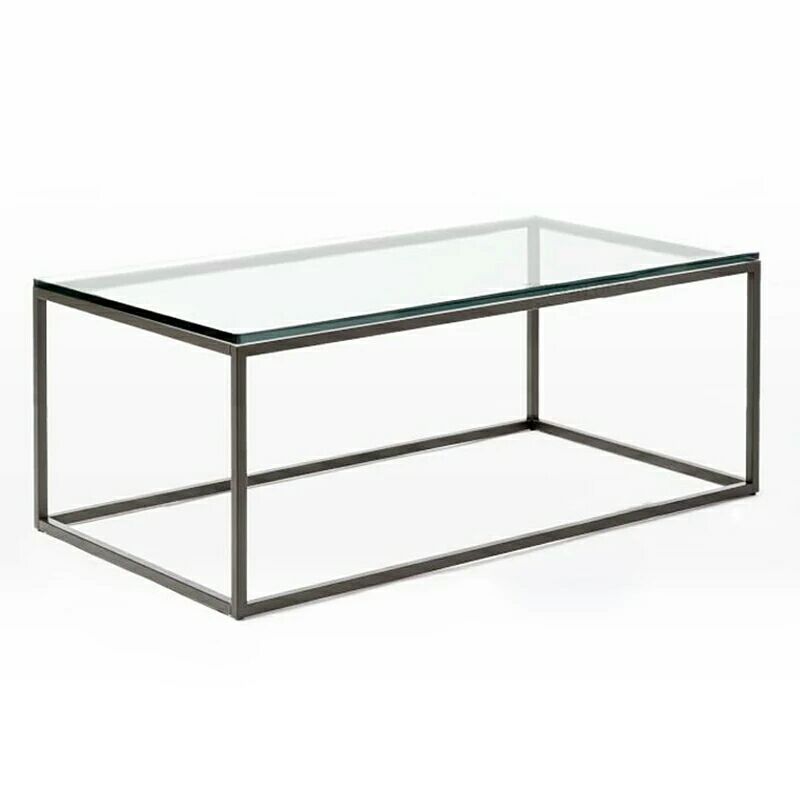 Contemporary Rectangular Glass Frame Base Coffee Cocktail Table Clearhalo 'Coffee & Accent Tables' 'Coffee Tables' 'coffee_tables' 'furn' 'furn_coffee_tables' 'Furniture' 'furniture_coffee_tables' 'Living Room Furniture' 1200x1200_ab102aa3-d6e5-482e-9125-aa143c626087