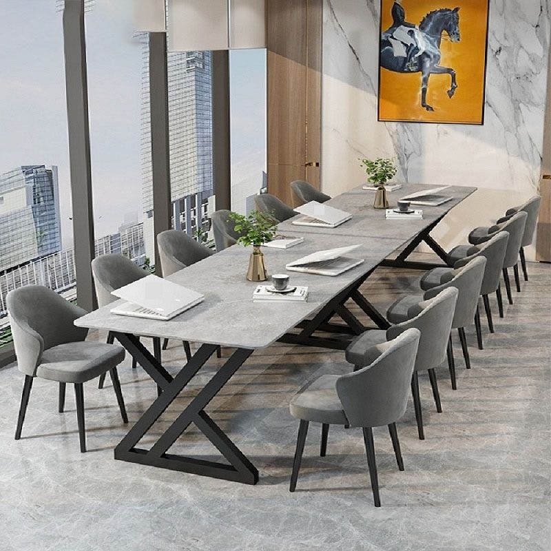 Industrial Rectangular Writing Desk Sintered Stone Office Desk with Metal Base Clearhalo 'furn' 'furn_office_desk' 'Furniture' 'Office Desks' 'Office Furniture' 'office_desk' 1200x1200_ab10aa0d-492d-4b95-95f6-441c029c5c6c