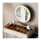 White Make-up Vanity Glass Top Makeup Vanity Desk Table with Drawer