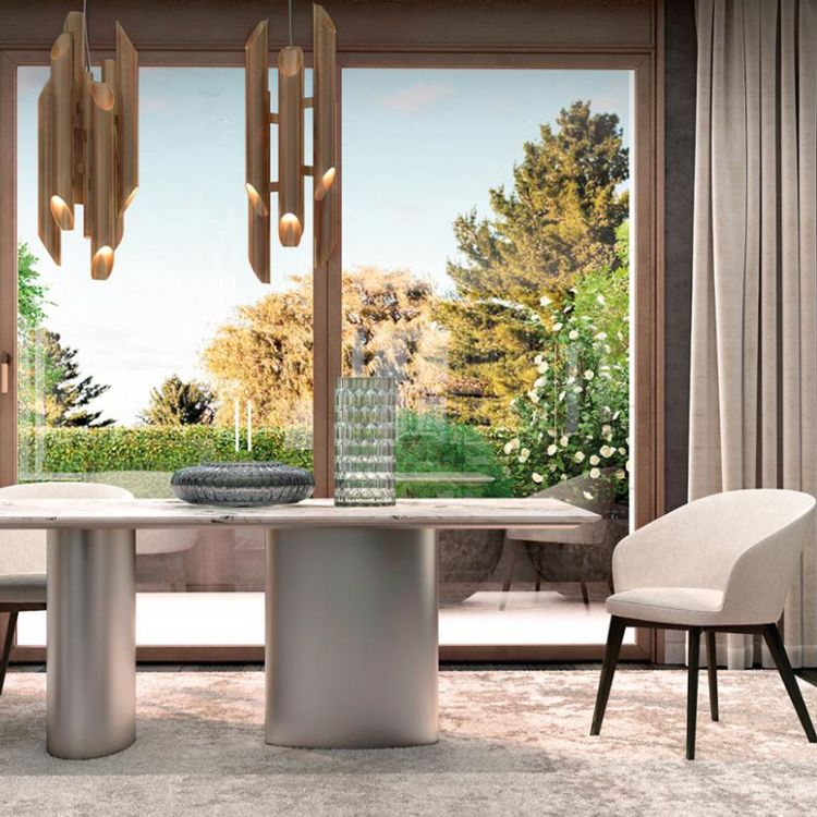 Metal Traditional Luxury Rectangular Table Sintered Stone Top Table for Dining Room Clearhalo ' dining_table' 'Dining Tables & Seating' 'Dining Tables' 'furn' 'furn_dining_table' 'Furniture' 'furniture_dining_table' 'Kitchen & Dining Furniture' 'kitchen&dining_furn' 'kitchen' 'kitchen_dining_table' 1200x1200_ab132bfe-8922-424f-97d9-10d88154380d