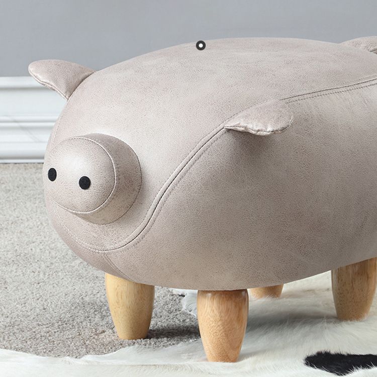 Spécialité ottomane standard contemporaine Pouf rembourré en cuir en cuir en cuir