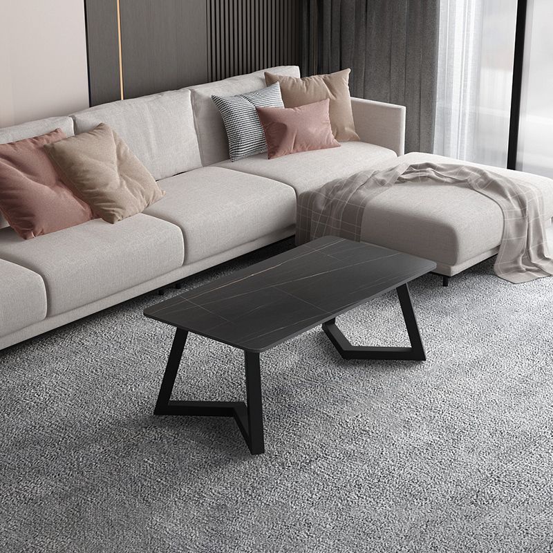 Table basse rectangulaire en ardoise Aucune table basse simple pénible