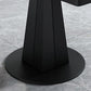 Extendable Round Dining Table Modern Sintered Stone Top Table with Black Pedestal Clearhalo ' dining_table' 'Dining Tables & Seating' 'Dining Tables' 'furn' 'furn_dining_table' 'Furniture' 'furniture_dining_table' 'Kitchen & Dining Furniture' 'kitchen&dining_furn' 'kitchen' 'kitchen_dining_table' 1200x1200_ab150af4-797b-404f-9fed-39d07e885a01