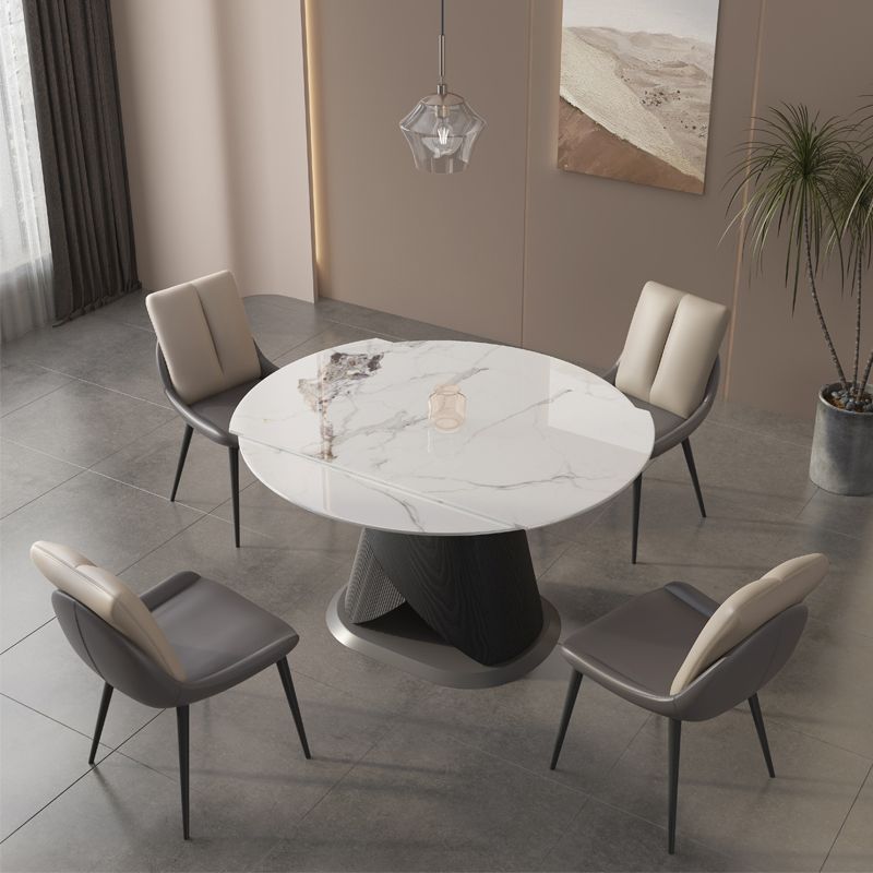 Modern Sintered Stone Dining Table Set 1/2/4/5 Pieces Dining Set for Home Use Clearhalo 'Dining Room Sets' 'Dining Tables & Seating' 'dining_room_set' 'furn' 'furn_dining_room_set' 'Furniture' 'furniture_dining_room_set' 'Kitchen & Dining Furniture' 1200x1200_ab15665f-63fb-4235-b272-0c8bacf1d2f4