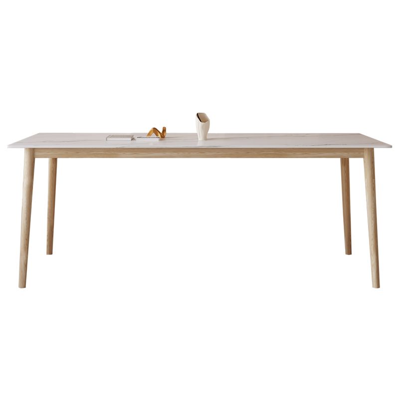 Rectangle Dining Table Set 1/2/6/7/9 Pieces Modern Sintered Stone Table Armless Chairs Clearhalo 'Dining Room Sets' 'Dining Tables & Seating' 'dining_room_set' 'furn' 'furn_dining_room_set' 'Furniture' 'Kitchen & Dining Furniture' 1200x1200_ab19bb10-543f-43a3-a6f3-712a0bf54aa6