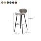 Modern Upholstered Stools with Metal Legs Matte Finish Indoor Counter & Bar Stools Clearhalo 'Bar Furniture' 'Bar Stools' 'bar_stools' 'furn' 'furn_bar_stools' 'Furniture' 'Kitchen & Dining Furniture' 1200x1200_ab1a233b-530a-433a-b47b-e619807f5114