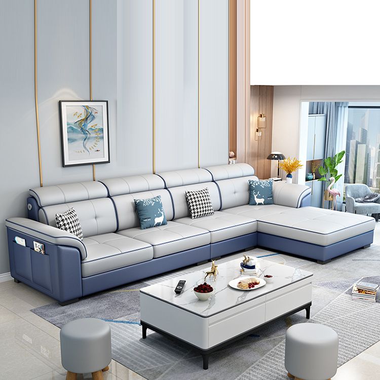 133,0 7 "l Contemporary Sewn Collaw Back divano e chaise con deposito