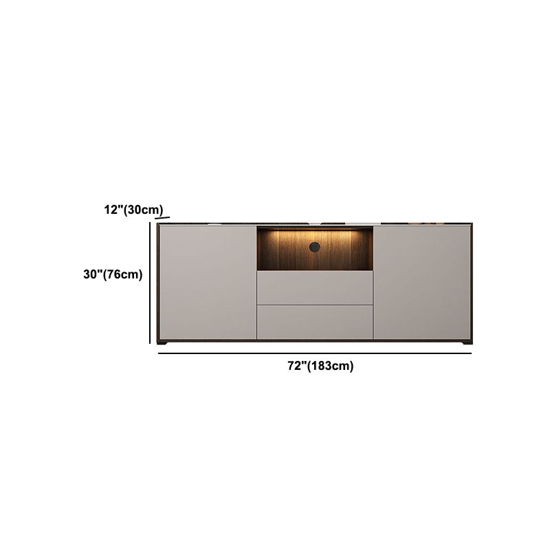 Mueble TV de piedra estilo moderno Mueble TV con 2 puertas y 2 cajones