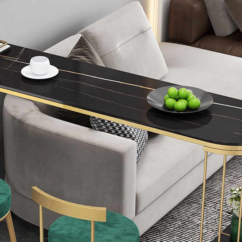 Sintered Stone Bar Table Industrial Dining Table with Storage Shelves Clearhalo 'Bar Furniture' 'Bar Tables' 'bar_tables' 'furn' 'furn_bar_tables' 'Furniture' 'Kitchen & Dining Furniture' 1200x1200_ab1b7938-35b3-4951-a562-620abc0f44cd