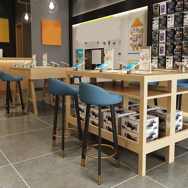 Modern Home Low Back Barstool Matte Finish Upholstered Stools Clearhalo 'Bar Furniture' 'Bar Stools' 'bar_stools' 'furn' 'furn_bar_stools' 'Furniture' 'Kitchen & Dining Furniture' 1200x1200_ab1c5b67-b411-4ae1-a400-709748ed021a