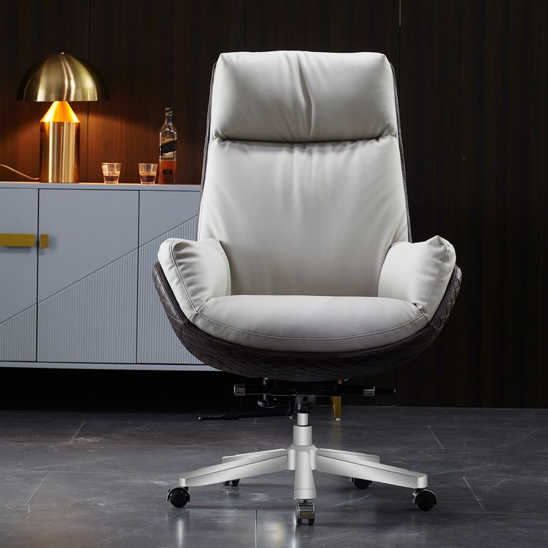 Moderner Arm Home Office Stuhl gepolstert Hight Back Desk Chair mit Rädern