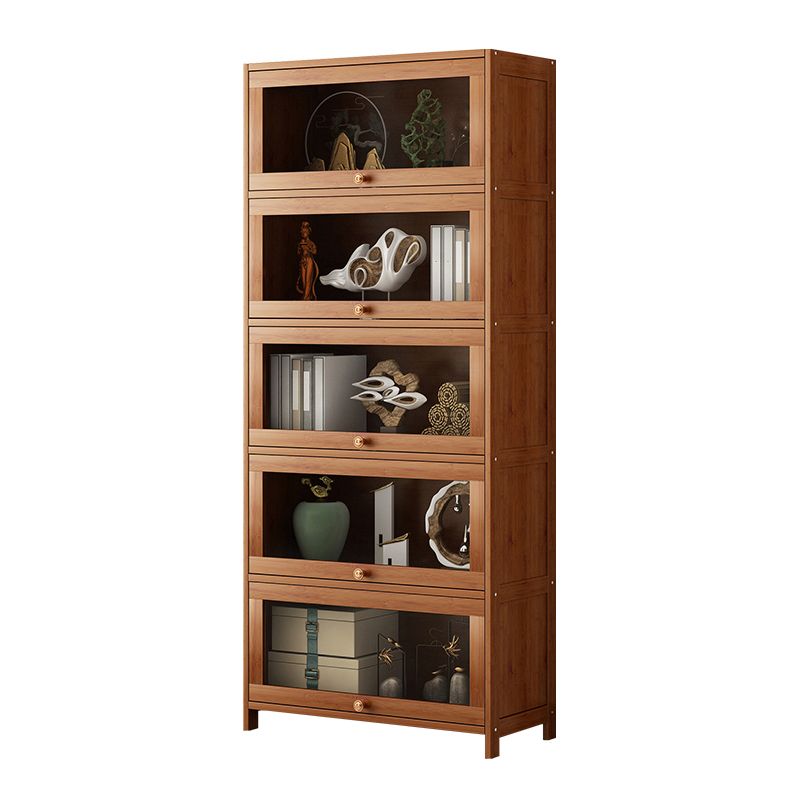 Brown Modern Standard Bookcase Manufactured Wood Bookcase with Door for Home Clearhalo 'Bookcases' 'furn' 'furn_bookcases' 'Furniture' 'furniture_bookcases' 'kitchen' 'kitchen_bookcases' 'Living Room Furniture' 'Office Furniture' 1200x1200_ab1dc116-0eb6-4fbd-9d82-91098d34df01