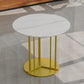 Metal Base Dining Table Glam Style White Stone Top Dining Table for Living Room Clearhalo 'Dining Tables & Seating' 'Dining Tables' 'dining_table' 'furn' 'furn_dining_table' 'Furniture' 'furniture_dining_table' 'Kitchen & Dining Furniture' 1200x1200_ab1f9ecc-81cc-4b39-91fd-911fe70c2292