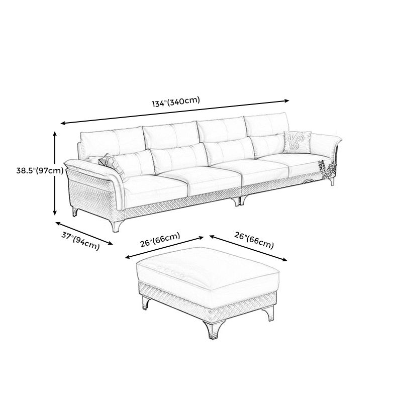 Contemporary Grey Sectional High Back Pillow Top Arm Sofa for Living Room Clearhalo 'furn' 'furn_sectionals' 'Furniture' 'furniture_sectionals' 'Living Room Furniture' 'Sectionals' 1200x1200_ab253841-cf06-4330-95e2-87ec004a1e1e