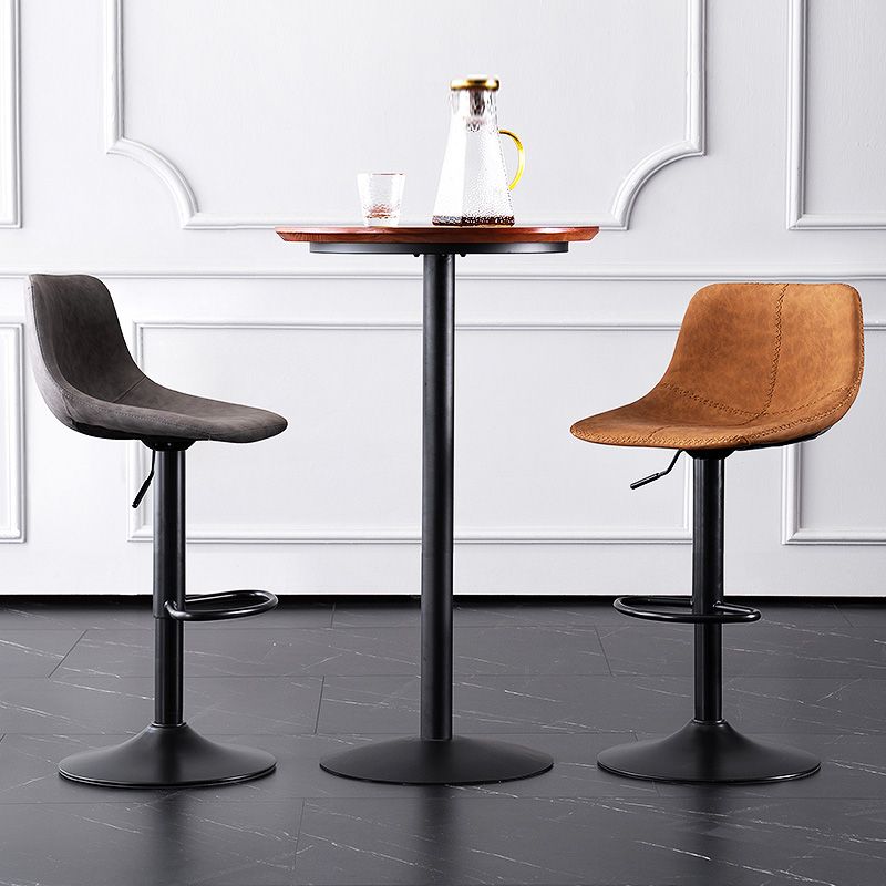 Modern Home Leather Stool Swivel Adjustable Footrest Barstool Clearhalo 'Bar Furniture' 'Bar Stools' 'bar_stools' 'furn' 'furn_bar_stools' 'Furniture' 'furniture_bar_stools' 'Kitchen & Dining Furniture' 1200x1200_ab2620b6-79fb-44c5-b99f-c040b01fb8a6