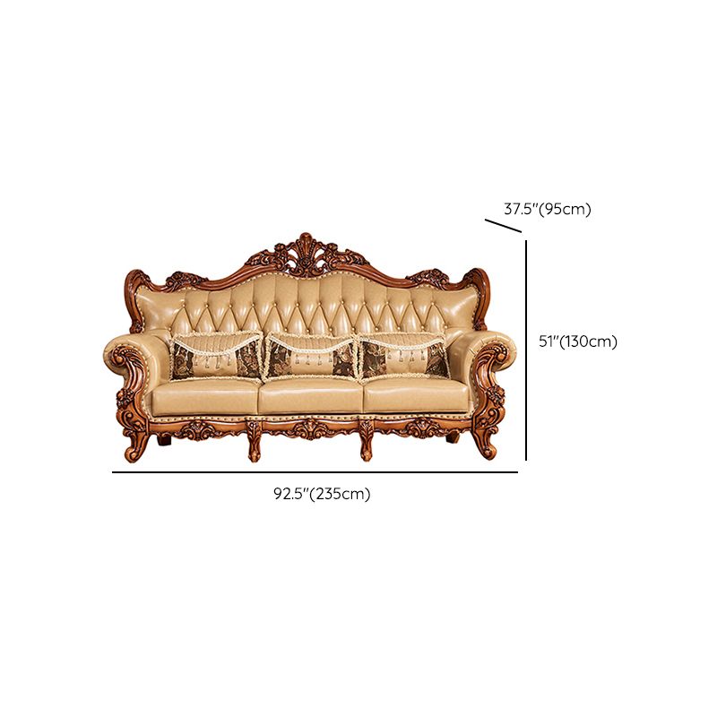 Mid secolo moderno vera pelle vera in pelle trapuntata di divano arrotolato per soggiorno