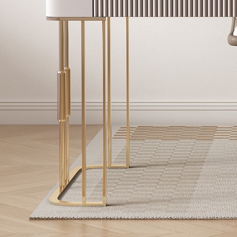 Descrito de oficina de piedra rectángulo base de metal Base de metal escritorio de escritura de estilo para la oficina para la oficina