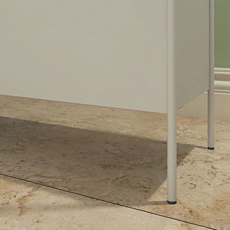 Nightand de table d'accent en métal contemporain 25,59 "Table table de nuit de lit avec 2 étagères