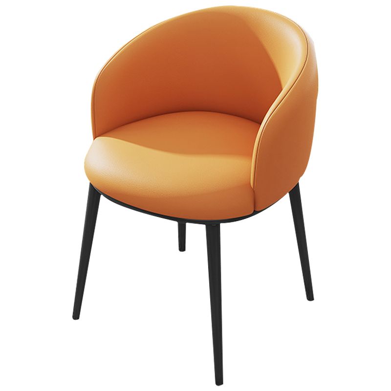 Modern Upholstered Home Arm Chair Solid Back Matte Finish Dining Chair Clearhalo ' kitchen&dining_furn' 'Dining Chairs' 'Dining Tables & Seating' 'dining_chair' 'furn' 'furn_dining_chair' 'Furniture' 'furniture_dining_chair' 'Kitchen & Dining Furniture' 'kitchen' 1200x1200_ab297258-0a2e-4745-bbb6-8fb12560756f