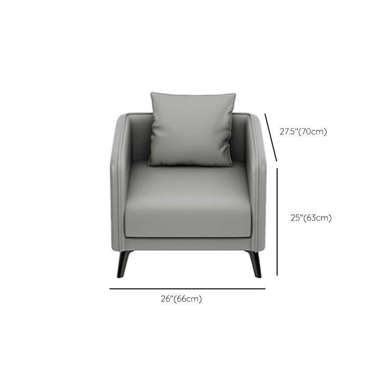 24.8" High Sofa Faux Leather/Genuine Leather Tuxedo Arm Sofa with Pillows Clearhalo 'furn' 'furn_sofas' 'Furniture' 'Living Room Furniture' 'Sofa' 'sofas' 1200x1200_ab2b12c2-67b7-4523-88e7-84f21df13874