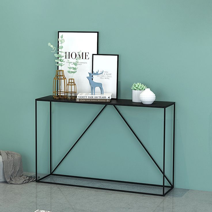 Contemporary Rectangle Console Accent Table Antique Finish Sofa Table