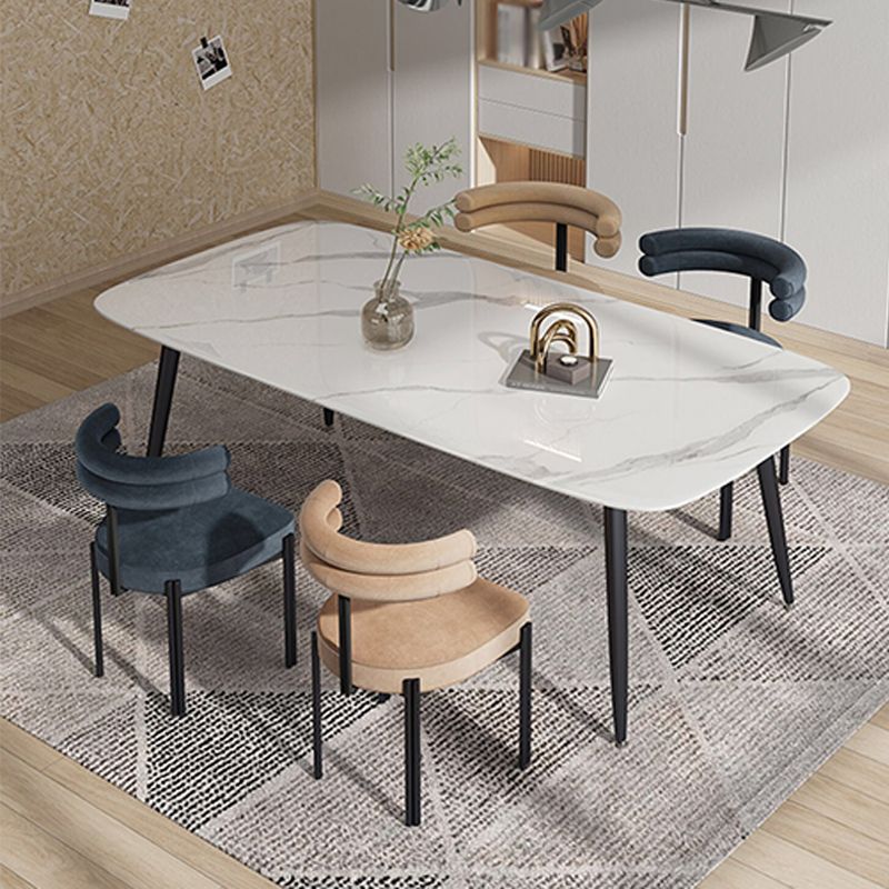Modern Sintered Stone Dining Table Set 1/2/5 Pieces Dining Set for Home Use Clearhalo 'Dining Room Sets' 'Dining Tables & Seating' 'dining_room_set' 'furn' 'furn_dining_room_set' 'Furniture' 'furniture_dining_room_set' 'Kitchen & Dining Furniture' 1200x1200_ab2ba399-79ab-41b0-9c98-a07fd0fd9645