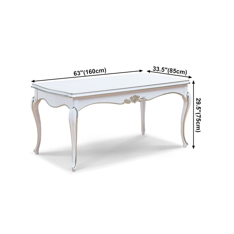 Rectangle Mid-Century Modern Dining Table Oak Solid Wood Table with 4 Legs Clearhalo ' dining_table' 'Dining Tables & Seating' 'Dining Tables' 'furn' 'furn_dining_table' 'Furniture' 'furniture_dining_table' 'Kitchen & Dining Furniture' 'kitchen&dining_furn' 'kitchen' 'kitchen_dining_table' 1200x1200_ab2bfe71-3bf7-4545-9dfd-dbeaf102b0dc