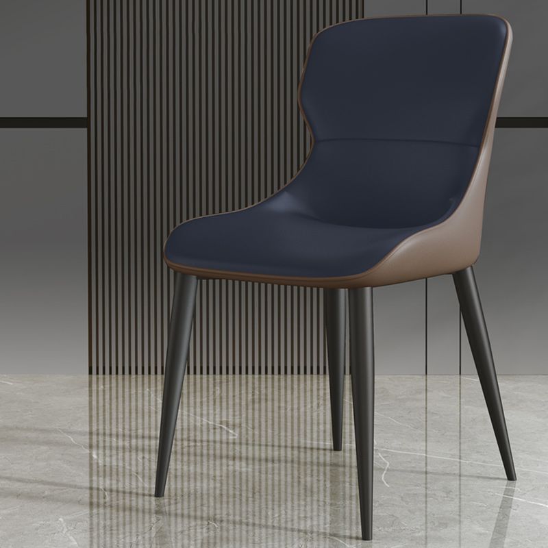 Modern Dining Room Chairs Armless Leather Dining Chairs for Home Clearhalo 'Dining Chairs' 'Dining Tables & Seating' 'dining_chair' 'furn' 'furn_dining_chair' 'Furniture' 'furniture_dining_chair' 'Kitchen & Dining Furniture' 1200x1200_ab2c5045-bca2-477a-bc8e-ee69560482fe