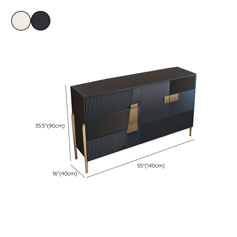 Tavolo glam tavolo ingegnerizzato in legno a buffet con cassetti per sala da pranzo