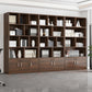 Modern Style Manufactured Wood Bookcase Closed Back Bookshelf for Living Room