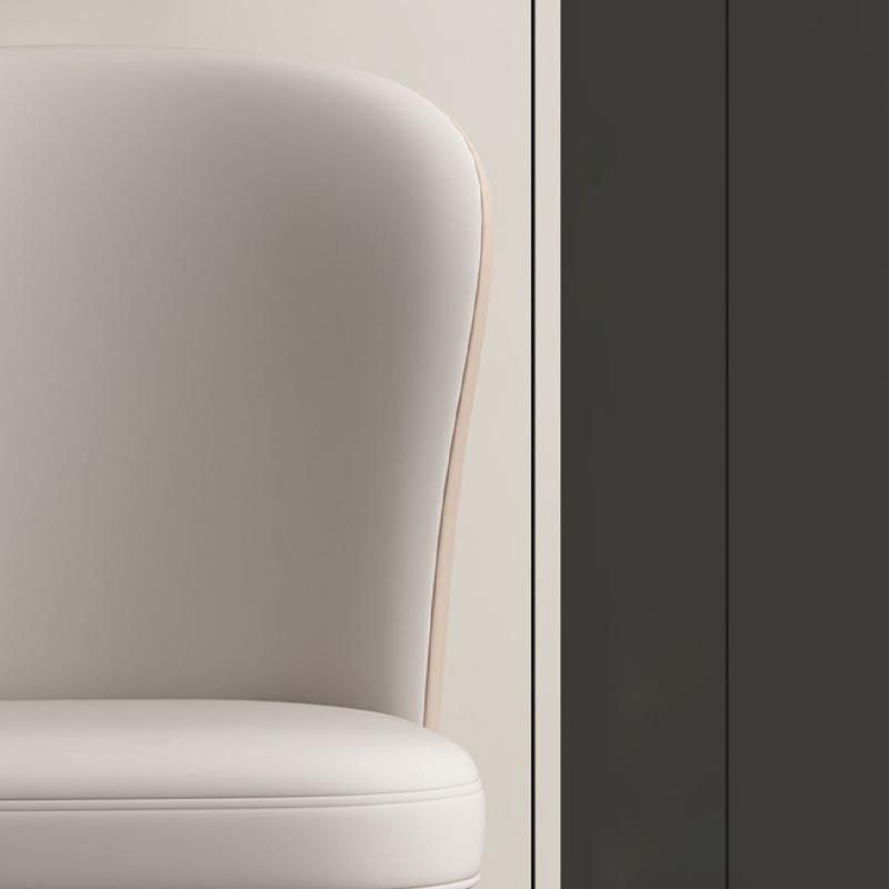 Chaise de salle à manger contemporaine en métal, meubles Parsons en finition mate pour la maison