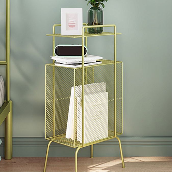 28 "H Glam-bedkast IJzer 1-plank Open opberg nachtkastje met benen