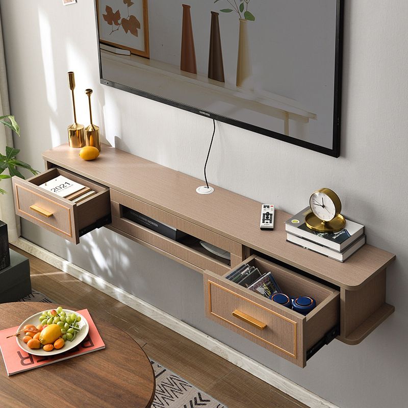 Modern Wood TV Stand Console Floating TV Media Stand with Drawers for Living Room Clearhalo 'furn' 'furn_tv_stands_entertainment_centers' 'Furniture' 'Living Room Furniture' 'TV Stands & Entertainment Centers' 'TV Stands & Media Storage Furniture' 'tv_stands_entertainment_centers' 1200x1200_ab307af7-ab5a-44fb-8850-28f8608ab1b0