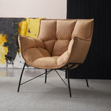 Scandinavian ArmChair 28.3"Wide Faux Leather Accent Chair with Flared Arms Clearhalo 'Accent Chairs' 'accent_chairs' 'Chairs & Seating' 'furn' 'furn_accent_chairs' 'Furniture' 'furniture_accent_chairs' 'Living Room Furniture' 1200x1200_ab314235-2bf6-4225-902f-2cbcd1b83297
