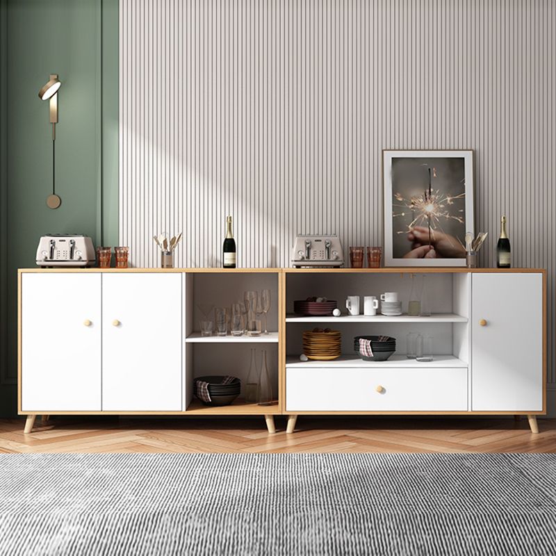 39 "l moderner Sideboard -Holzbuffet -Server mit offenem Speicher