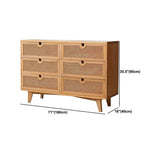 Modern accent borst rechthoekige zijkast met natuurlijke afwerking