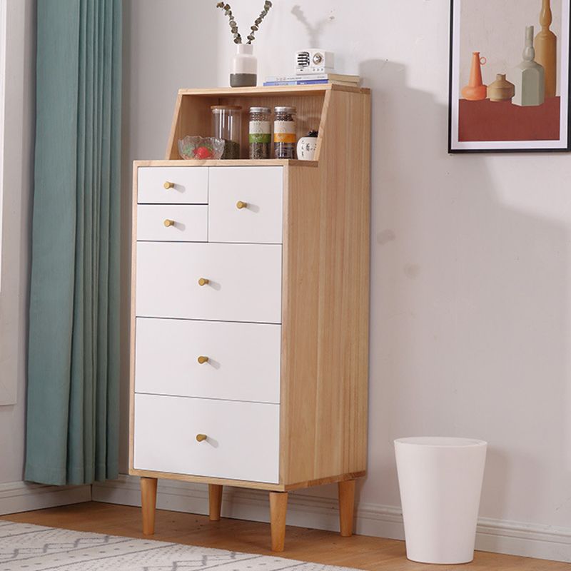 6引き出しのアクセントチェストストレートレッグコンテンポラリーチェスト15.74 "幅