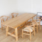 モダンな1/5ピースダイニングセット長方形の松の木ダイニングテーブルダイニングルームキッチン用