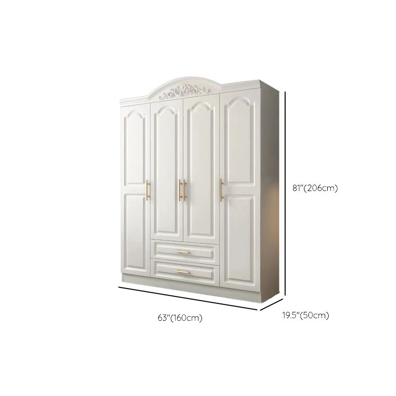 French Country Wardrobe Armoire White Wooden Wardrobe Cabinet Clearhalo 'Armoires & Wardrobes' 'armoires_wardrobes' 'Bedroom Furniture' 'furn' 'furn_armoires_wardrobes' 'Furniture' 1200x1200_ab334c75-2248-429c-a96b-ae32dd8db8f4