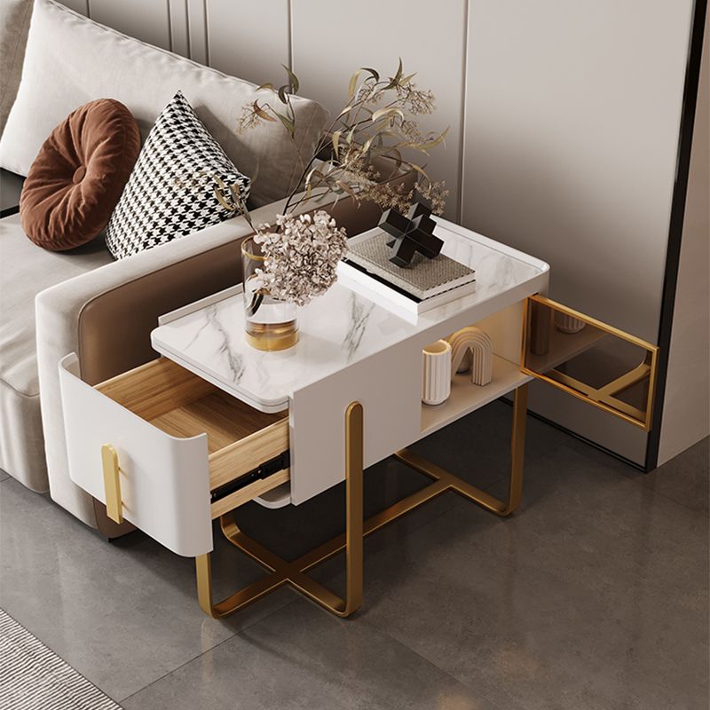 Tavolo di accento laterale in marmo della metà secolo